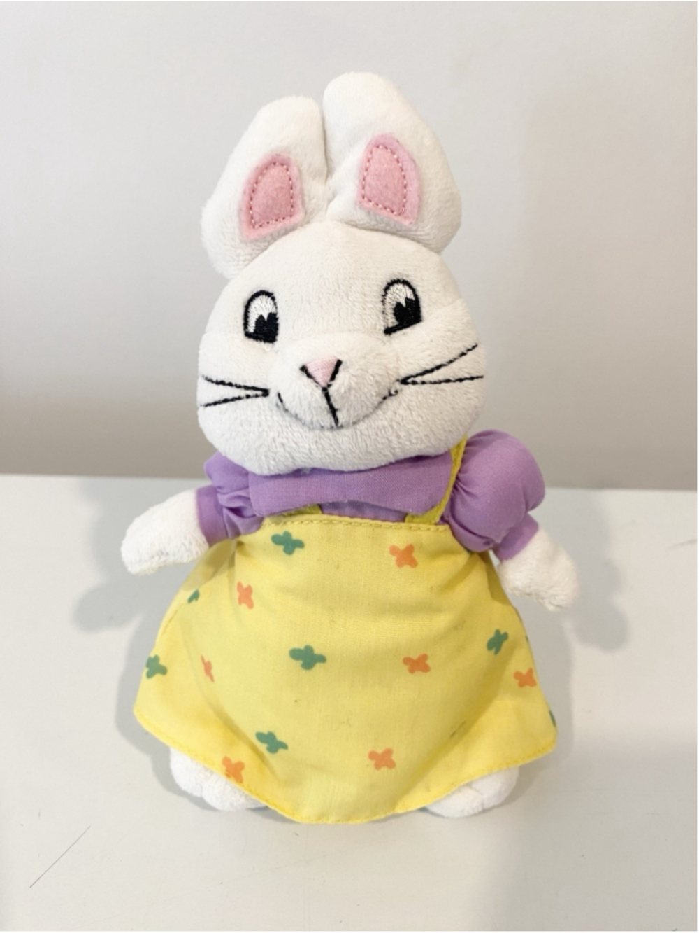 TY Max & Ruby Ruby Bunny Bean Bag Plush 8” Nelvana 2014 Yellow Dress